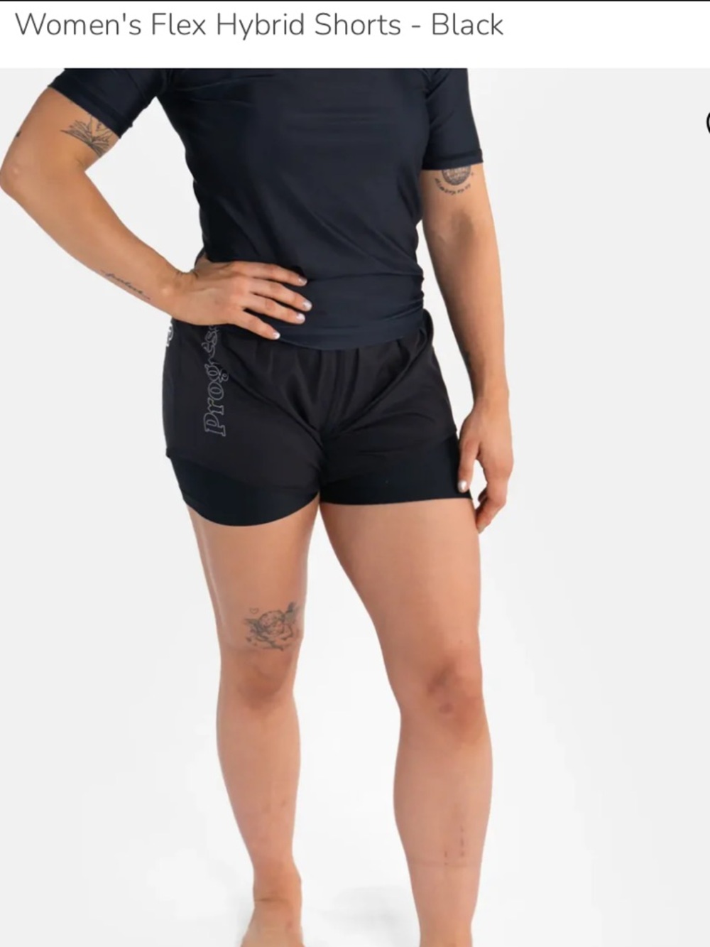 Progress | Women's Flex Hybrid Shorts - Black | Medium | BJJ / Muay Thai